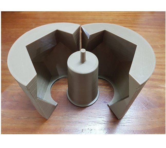 kit 5 moldes de macetas para yeso y cemento 3D model_5