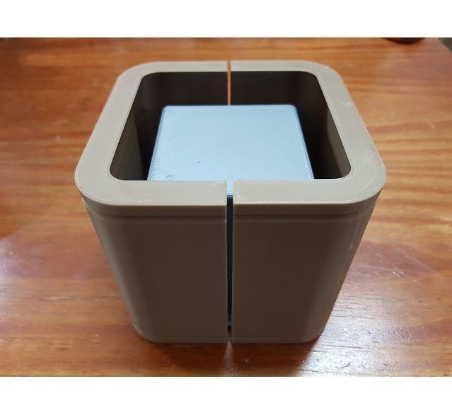 kit 5 moldes de macetas para yeso y cemento 3D model_9