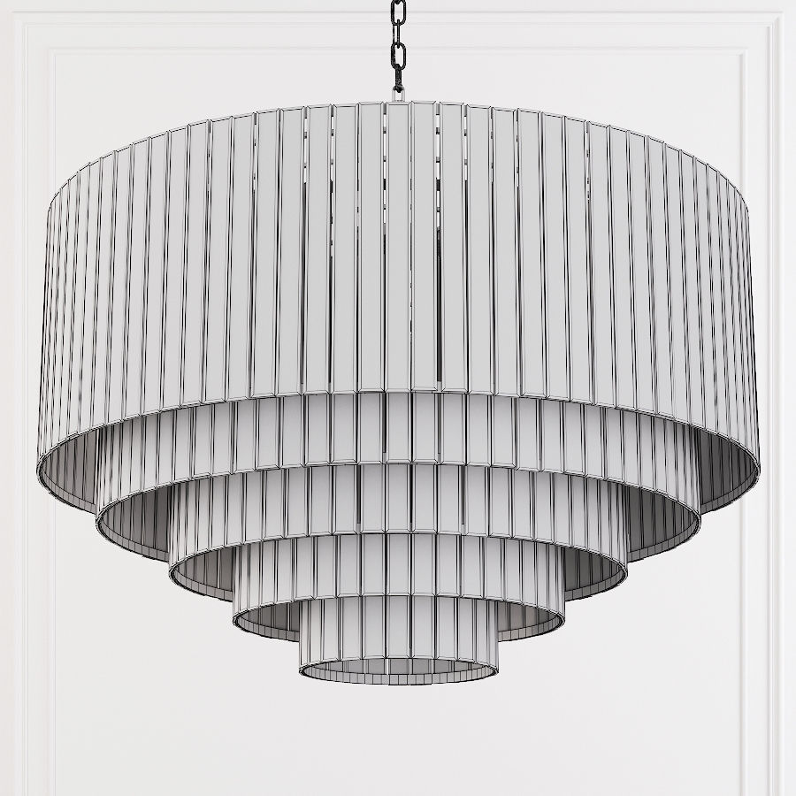 Restoration Hardware VITTI MIRRORED 5-TIER CHANDELIER Iron 3D model_1