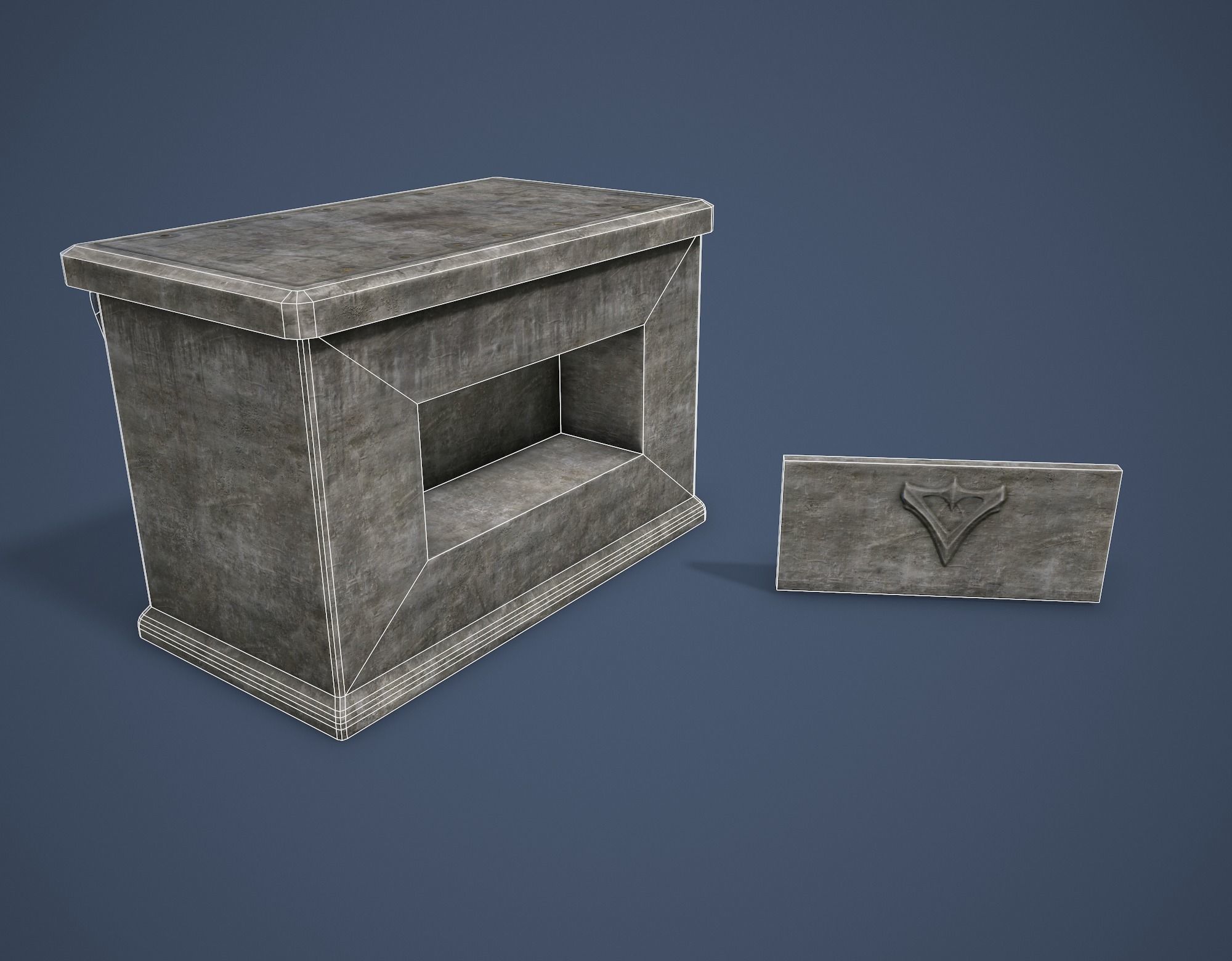 Altar Low-poly 3D model_17
