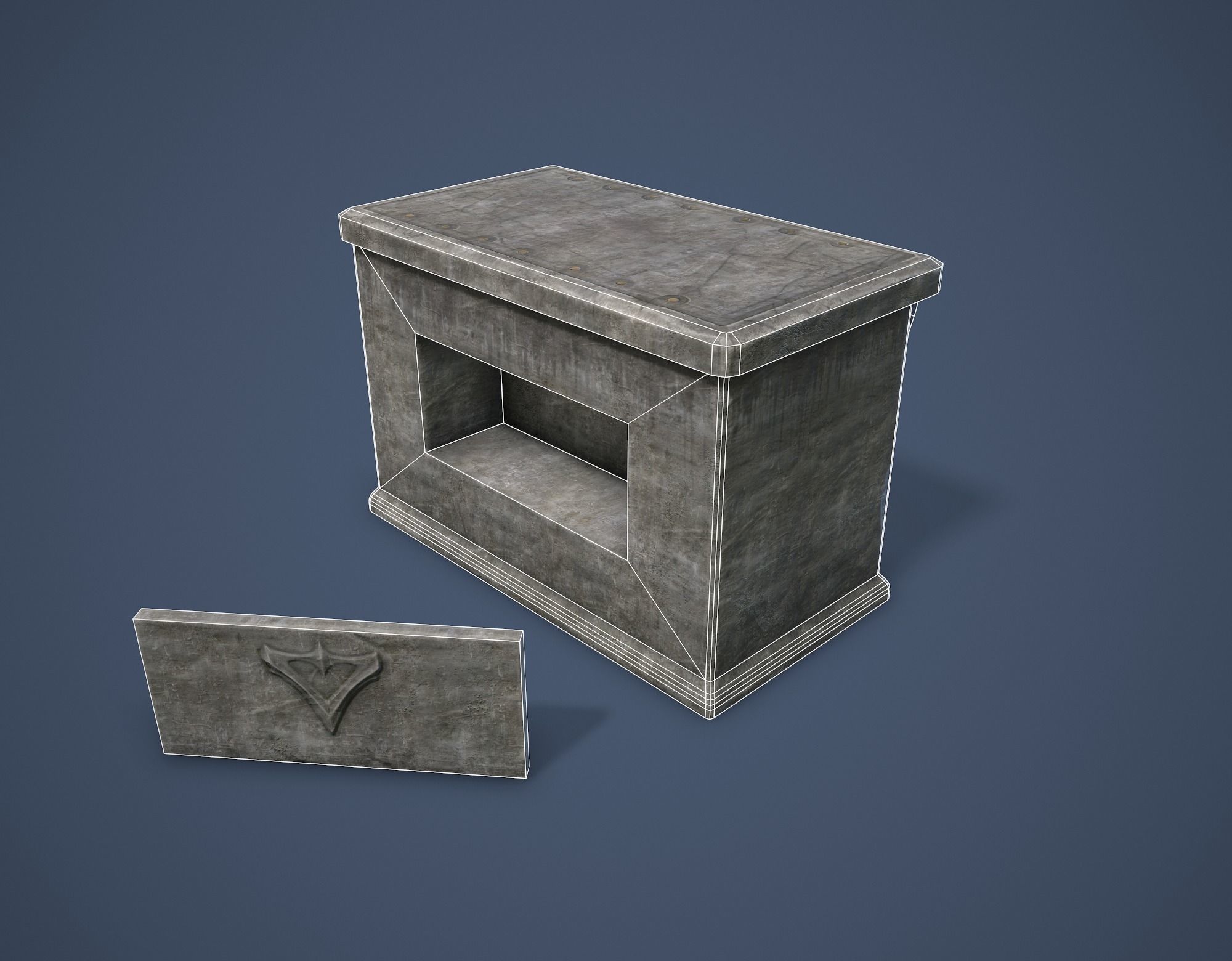 Altar Low-poly 3D model_16