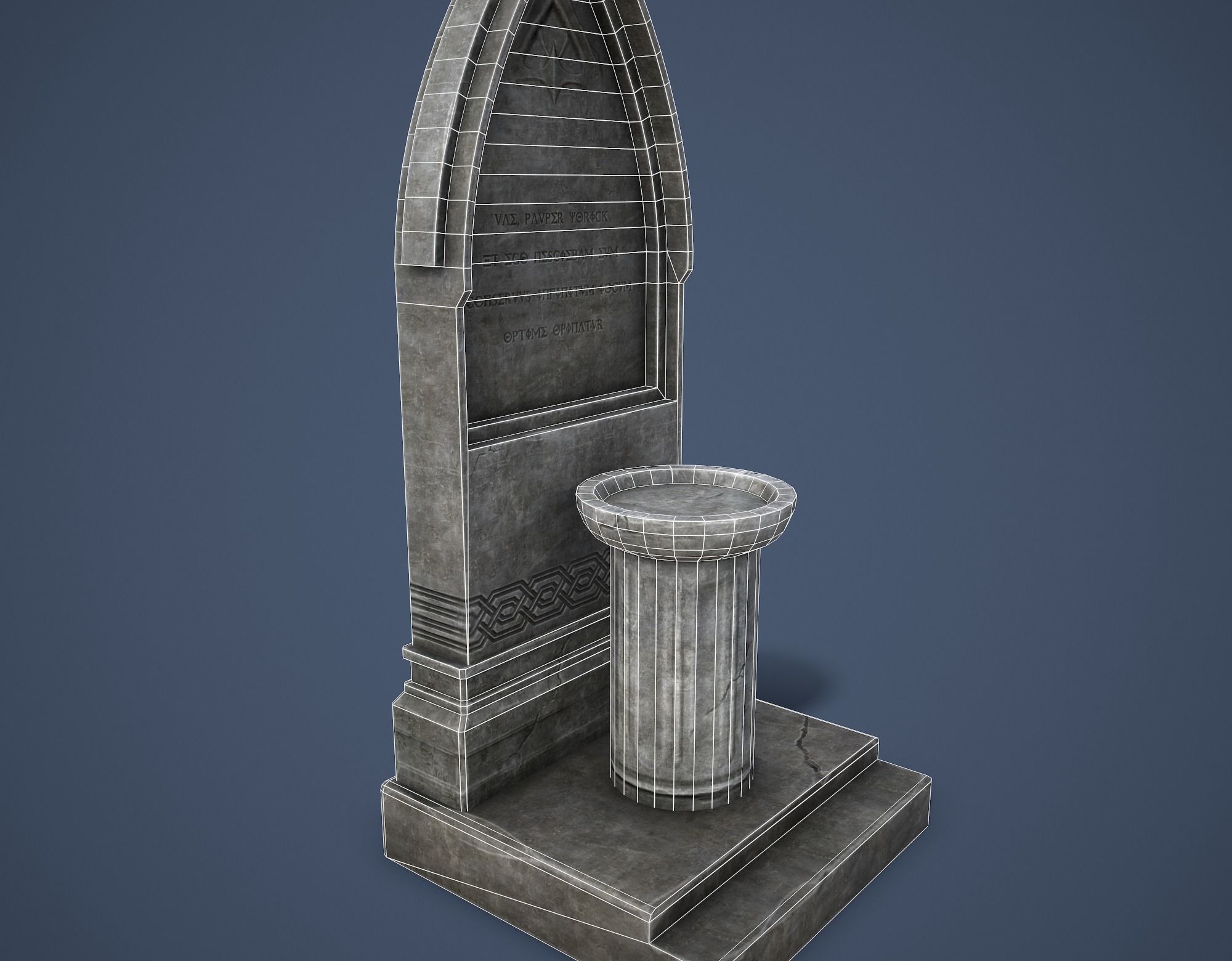 Road Altar Low-poly 3D model_23