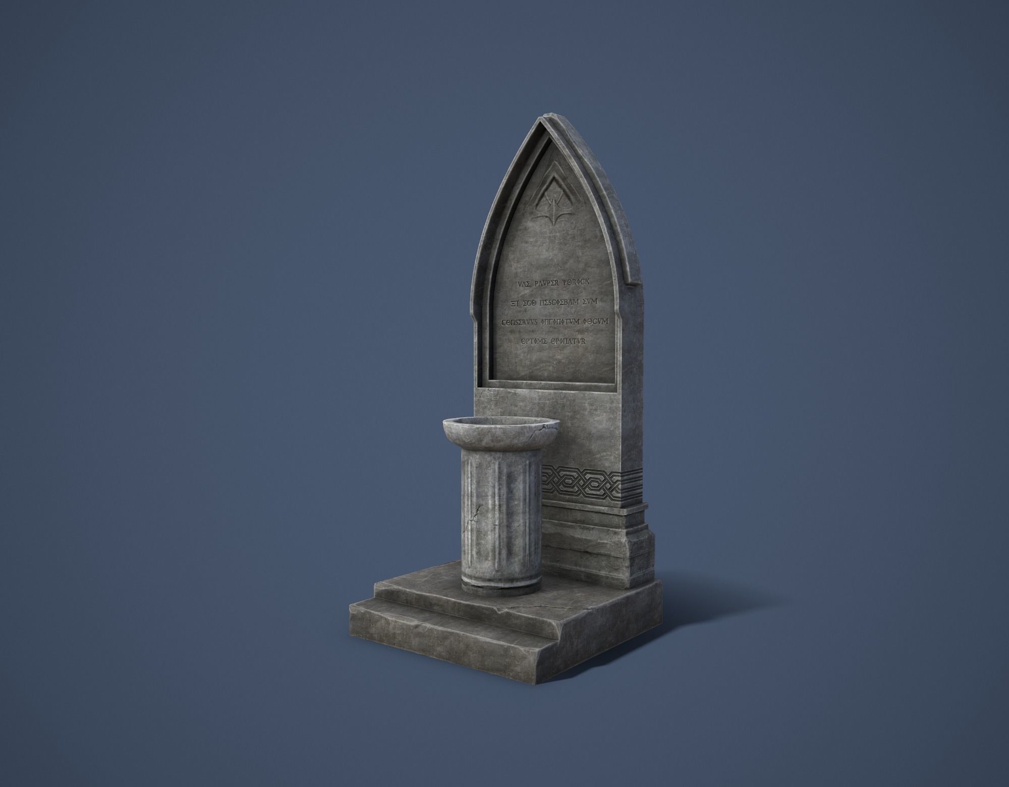 Road Altar Low-poly 3D model_2