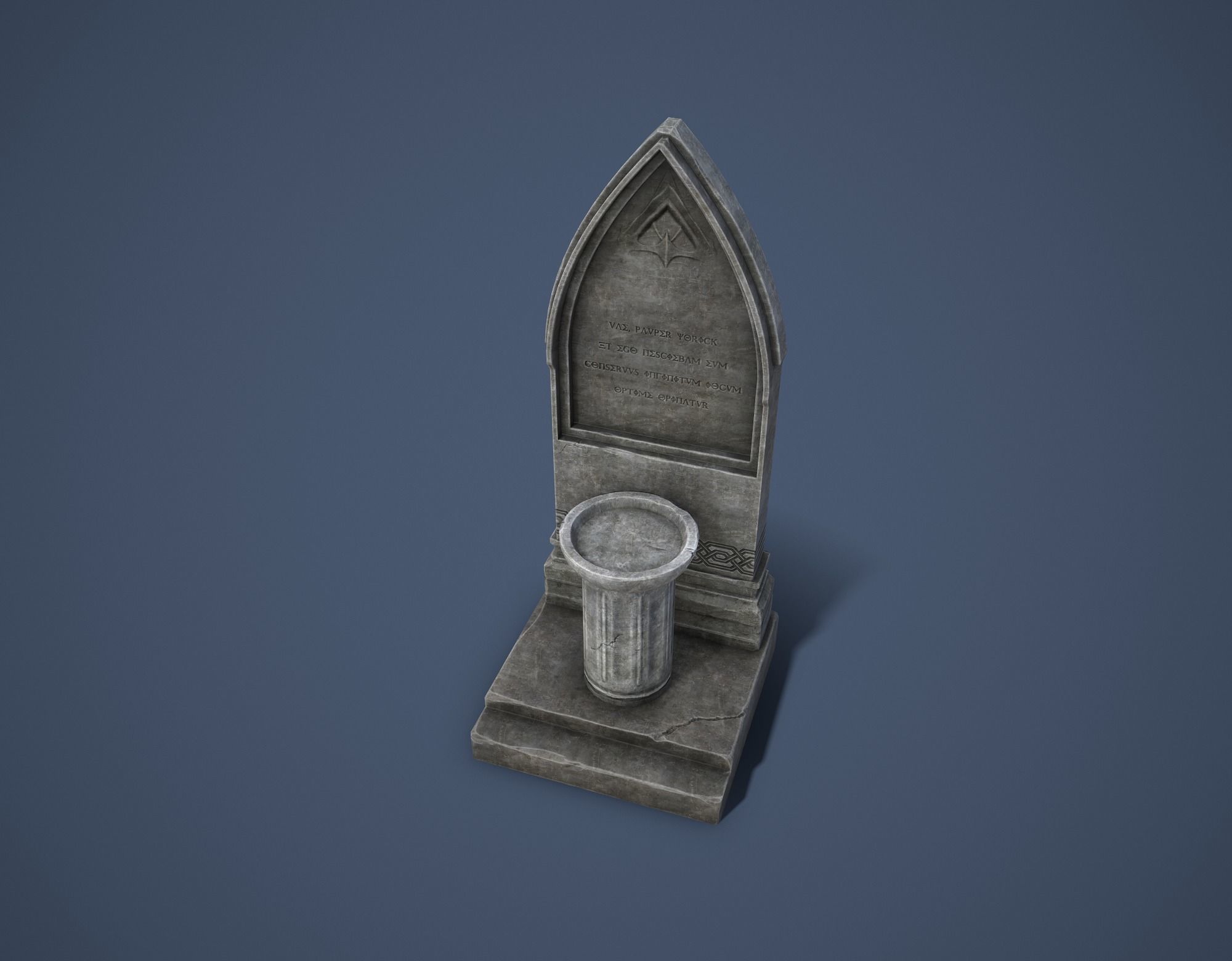 Road Altar Low-poly 3D model_1