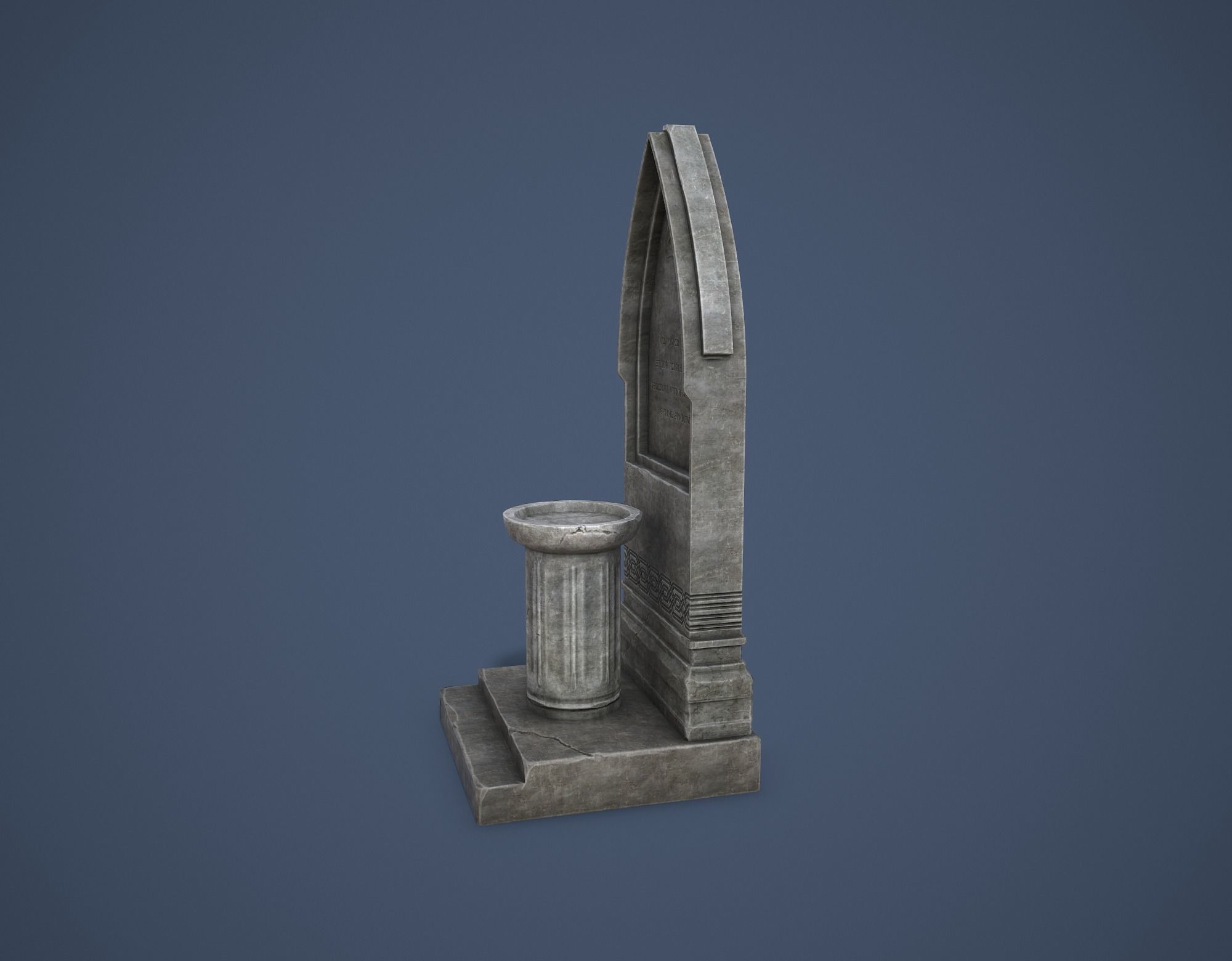 Road Altar Low-poly 3D model_3