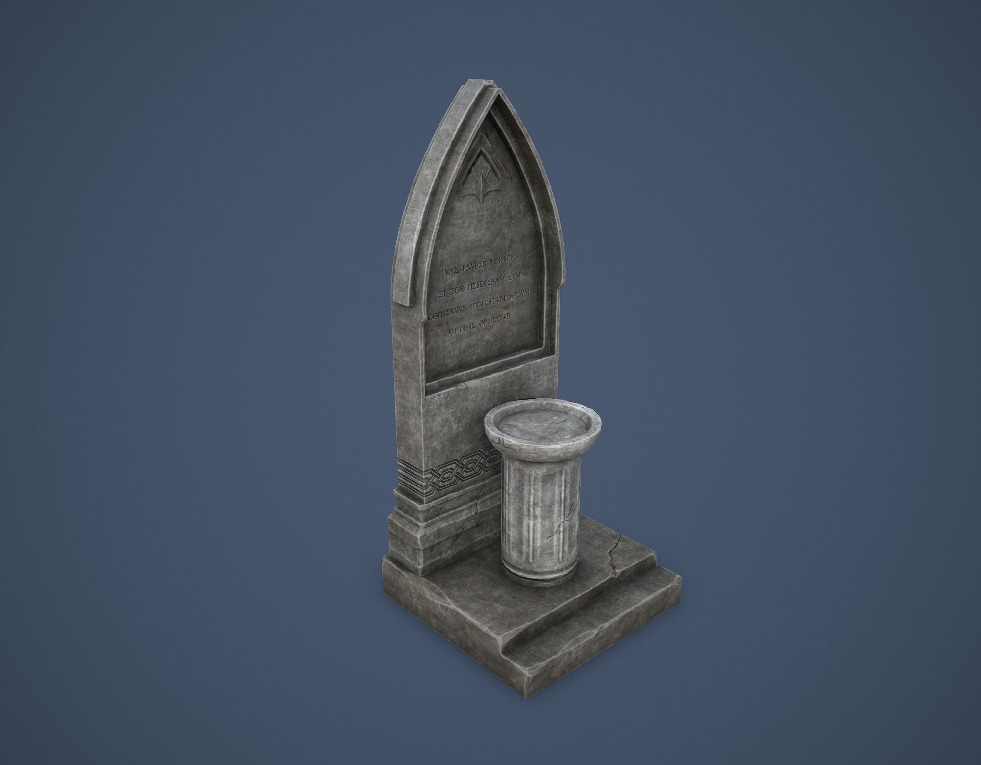 Road Altar Low-poly 3D model_7
