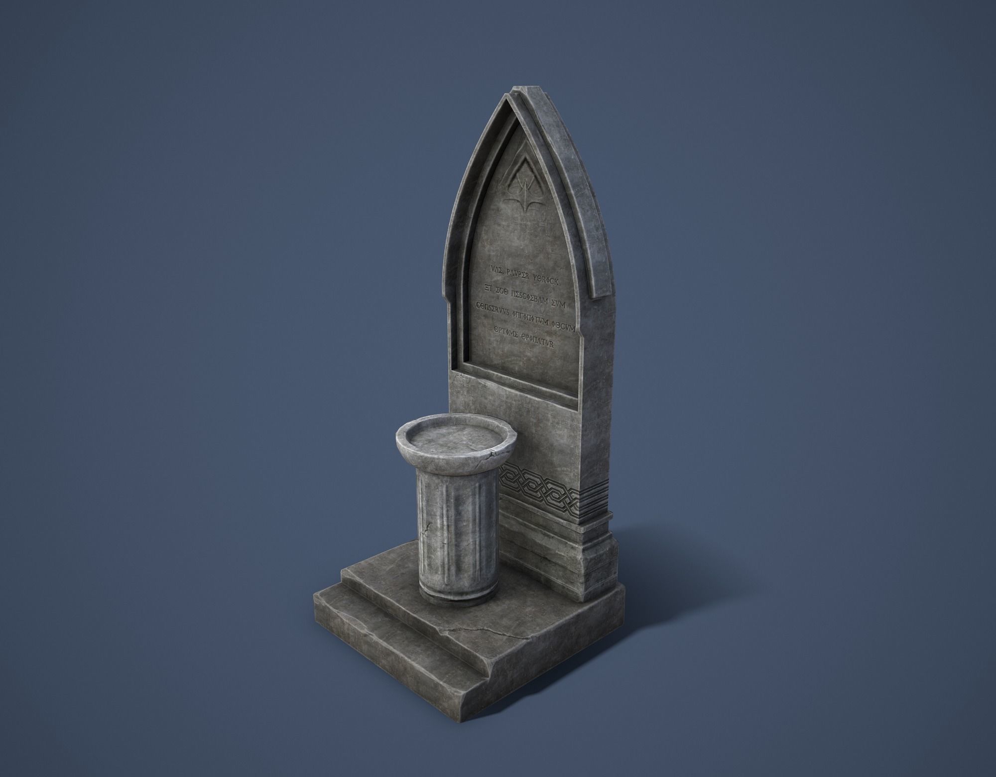 Road Altar Low-poly 3D model_10