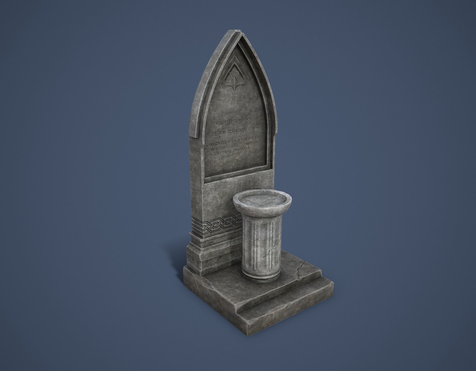 Road Altar Low-poly 3D model_0