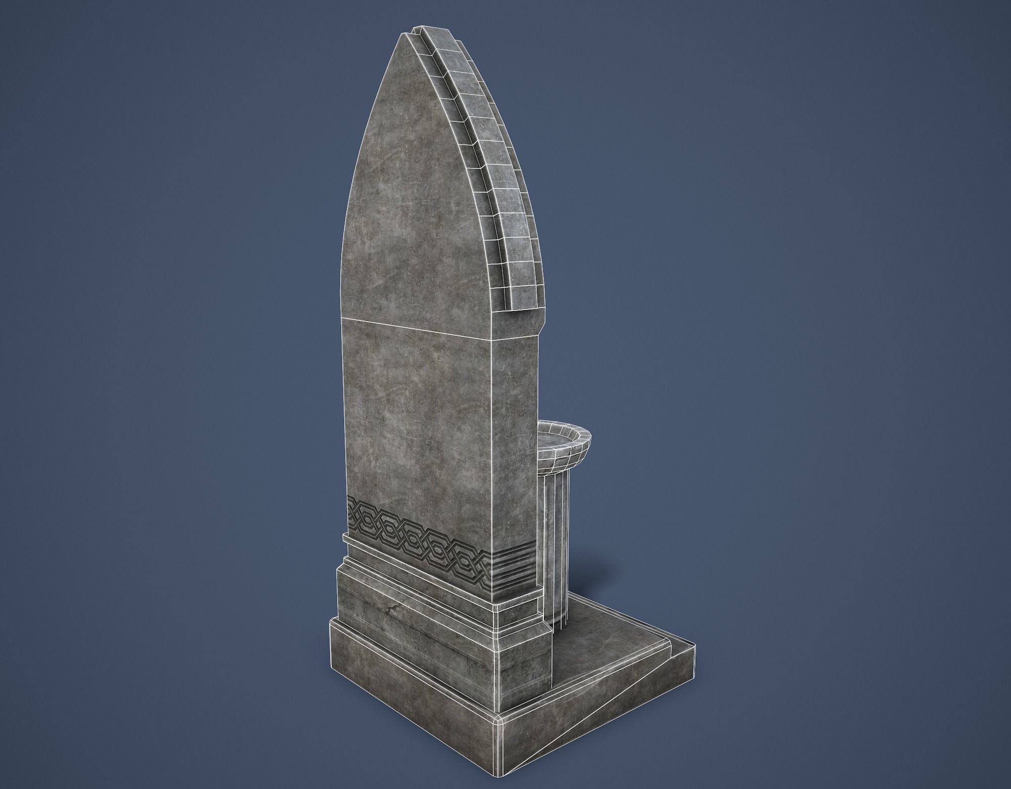 Road Altar Low-poly 3D model_22