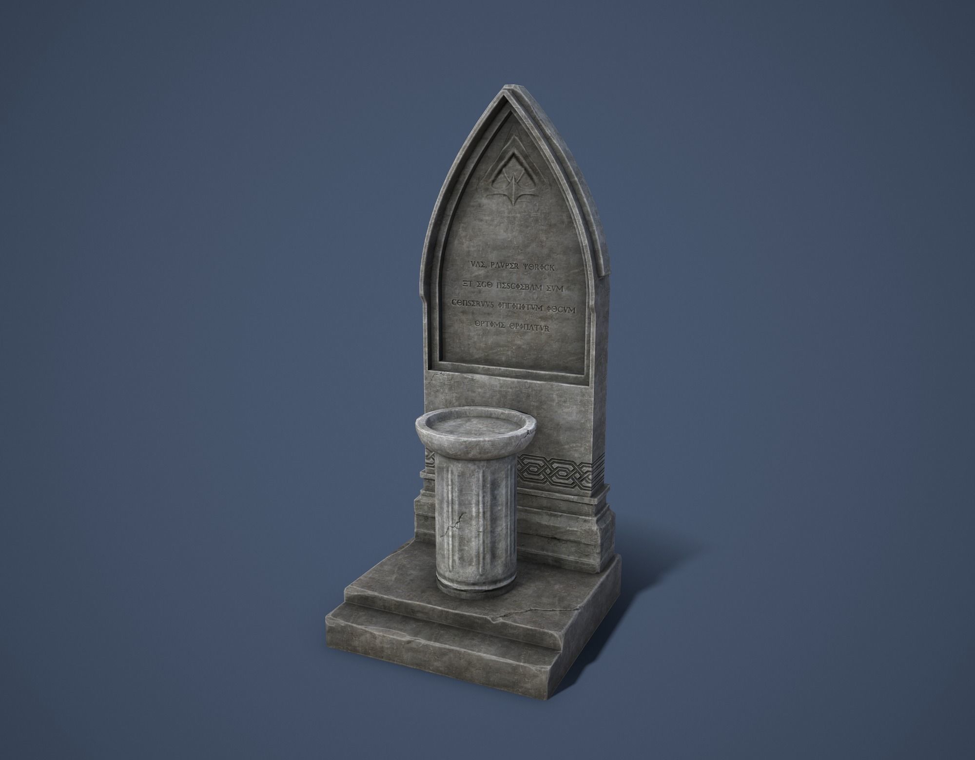 Road Altar Low-poly 3D model_9