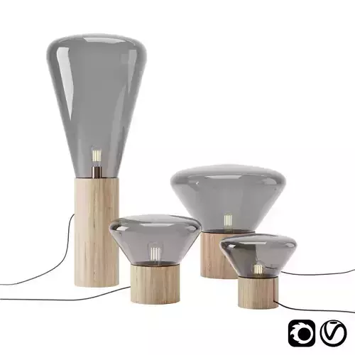 Muffins Oak Lamp by Brokis