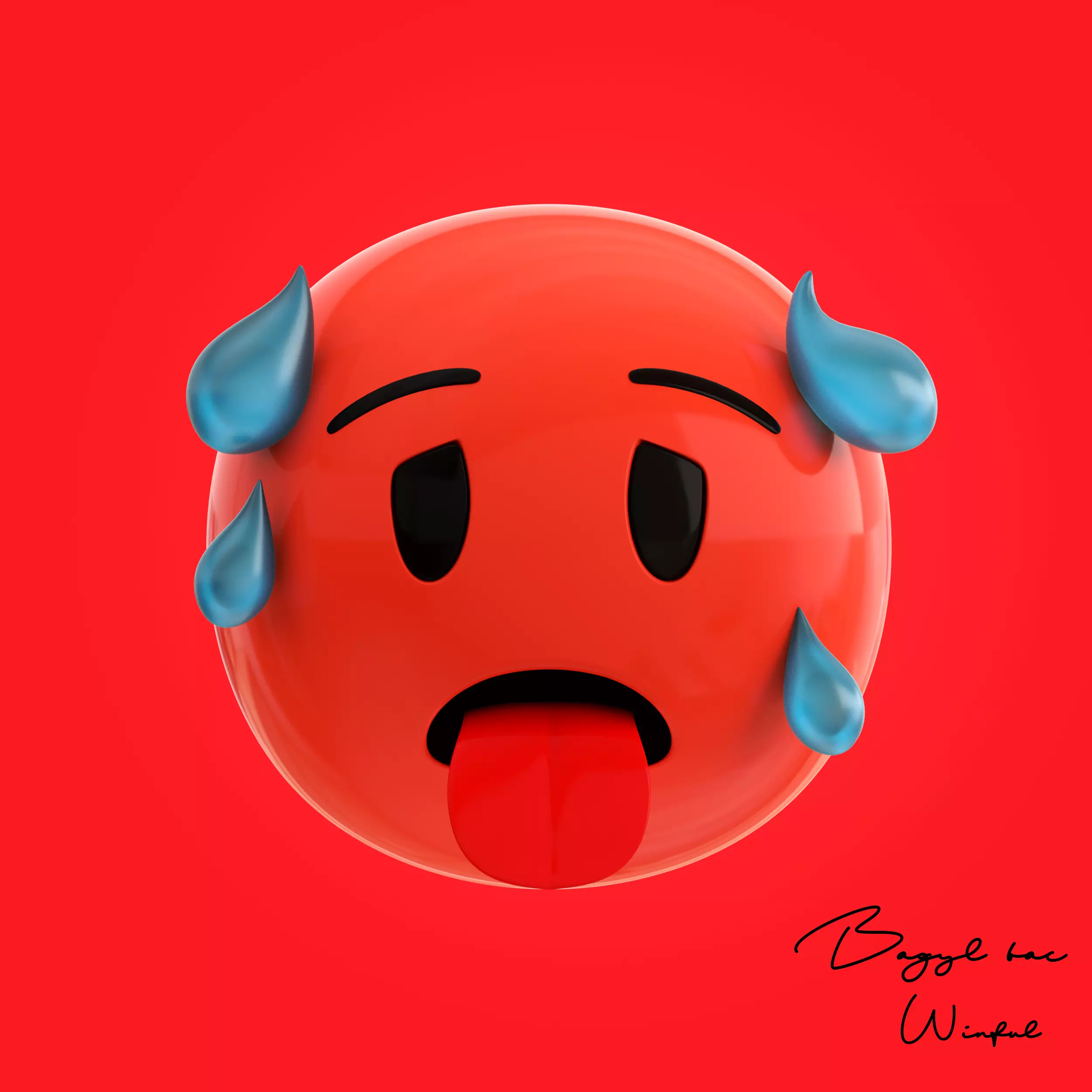 Emoji Hot 3D model