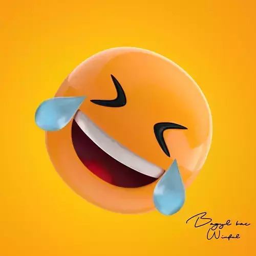 Emoji Rolling on the Floor Laughing 3D model