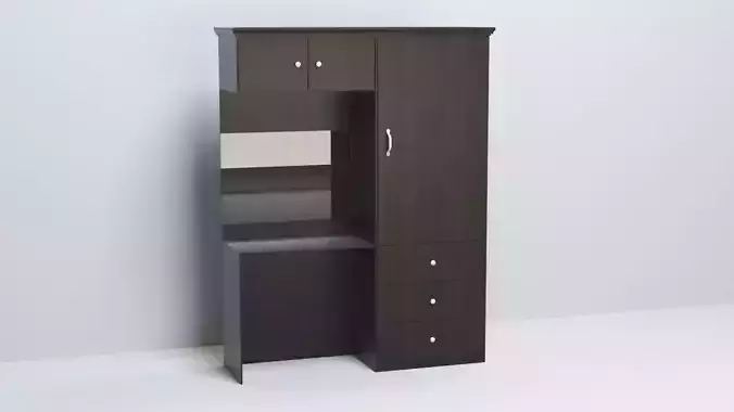 cabinet with drawers and mirror
