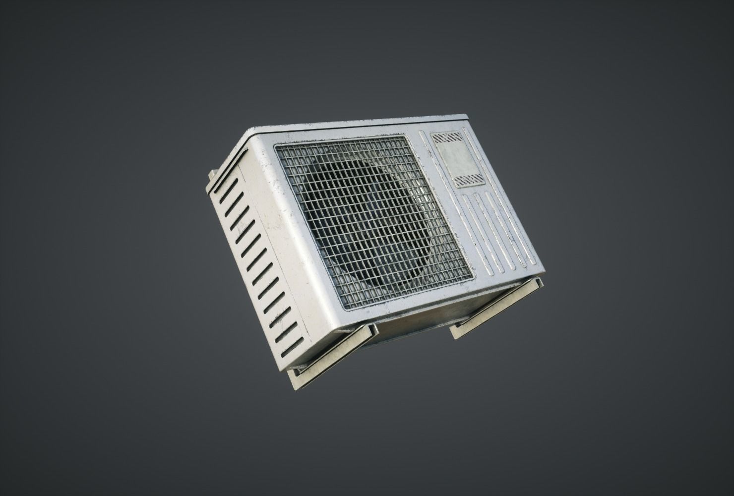 External air conditioner Low-poly 3D model_1