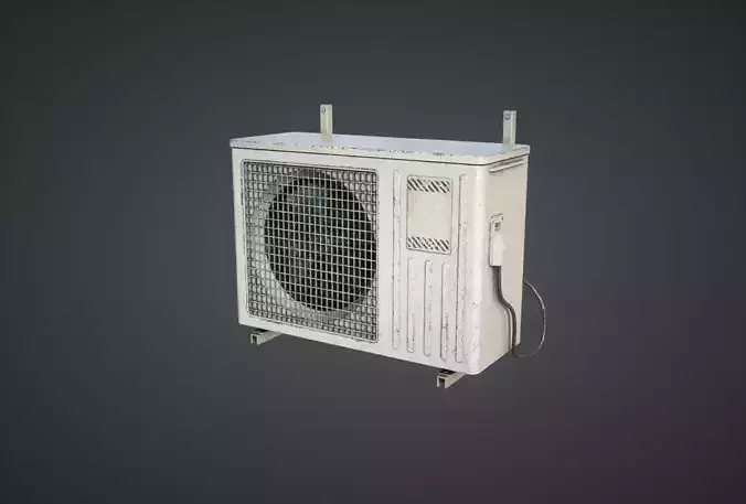 External air conditioner Low-poly 3D model