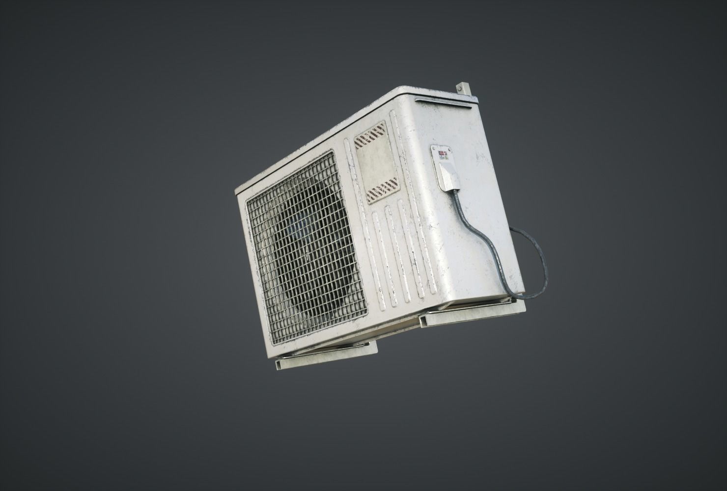 External air conditioner Low-poly 3D model_3