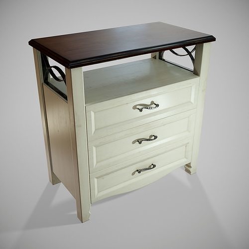 PBR Dresser Low-poly 3D model