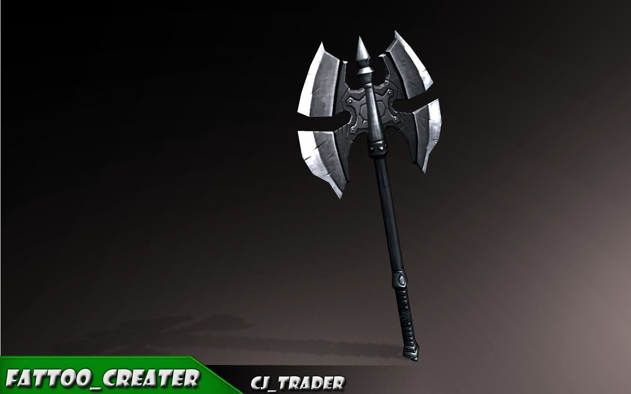 Magic Spell Axe Fantasy Game 3d model Low-poly 3D model_10