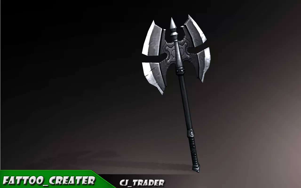 Magic Spell Axe Fantasy Game 3d model Low-poly 3D model_1