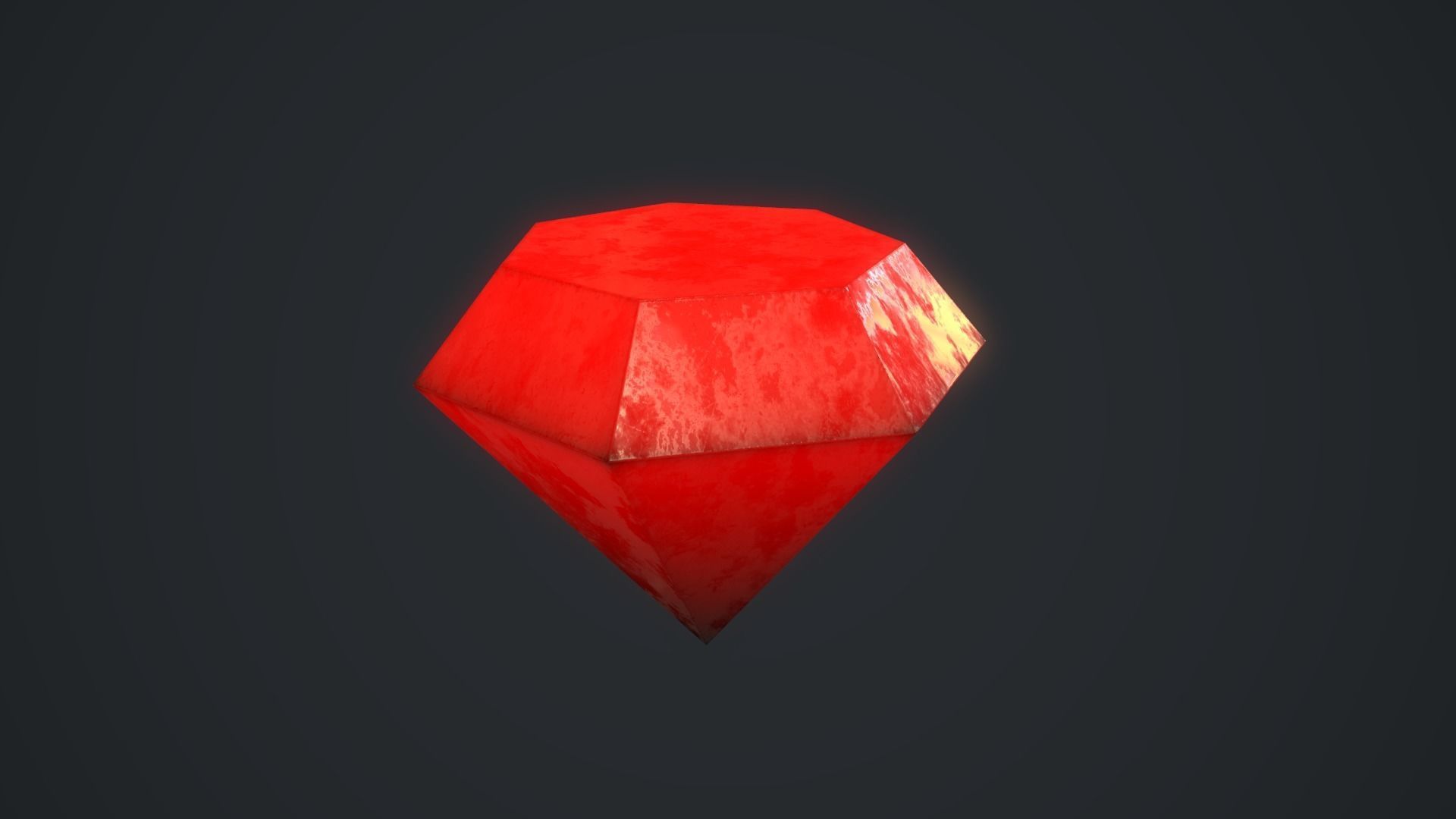 Diamond Ruby Low-poly 3D model_13