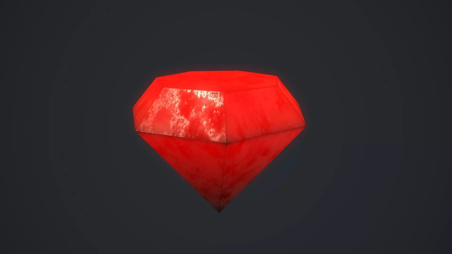 Diamond Ruby Low-poly 3D model_0