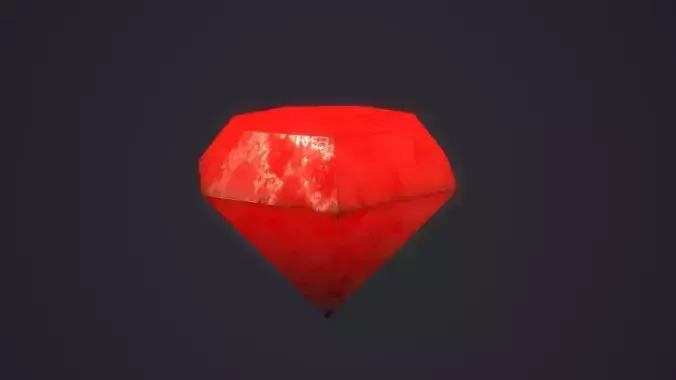 Diamond Ruby Low-poly 3D model Diamond Ruby Low-poly 3D model