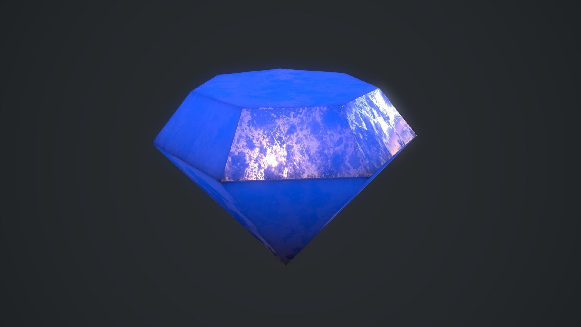 Diamond Ruby Low-poly 3D model_10