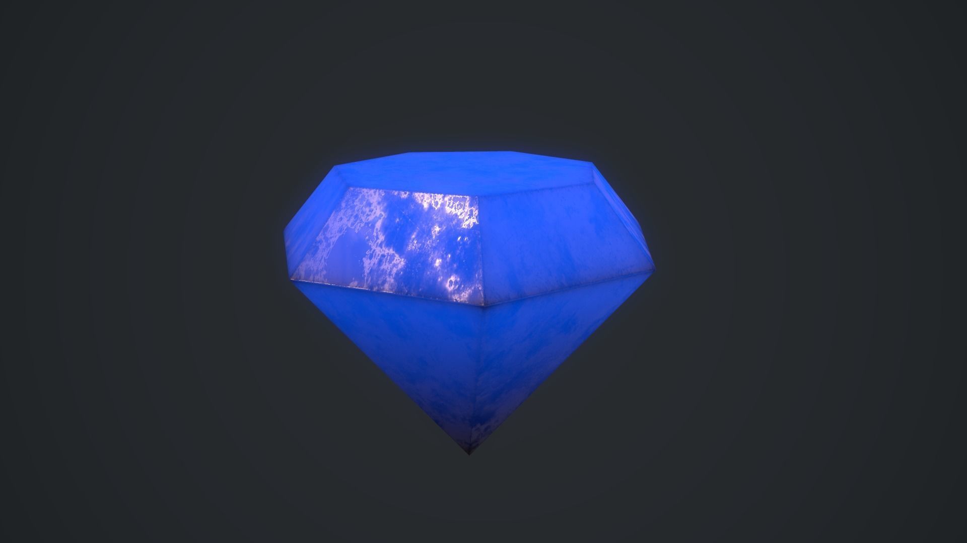 Diamond Ruby Low-poly 3D model_4