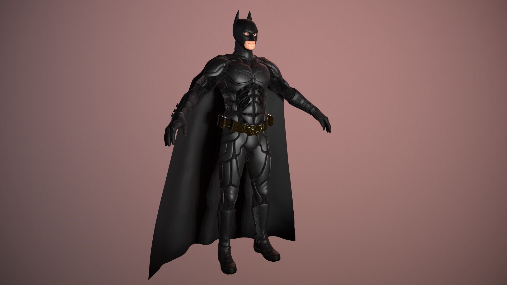 BATMAN from knight rises Low-poly 3D model_11