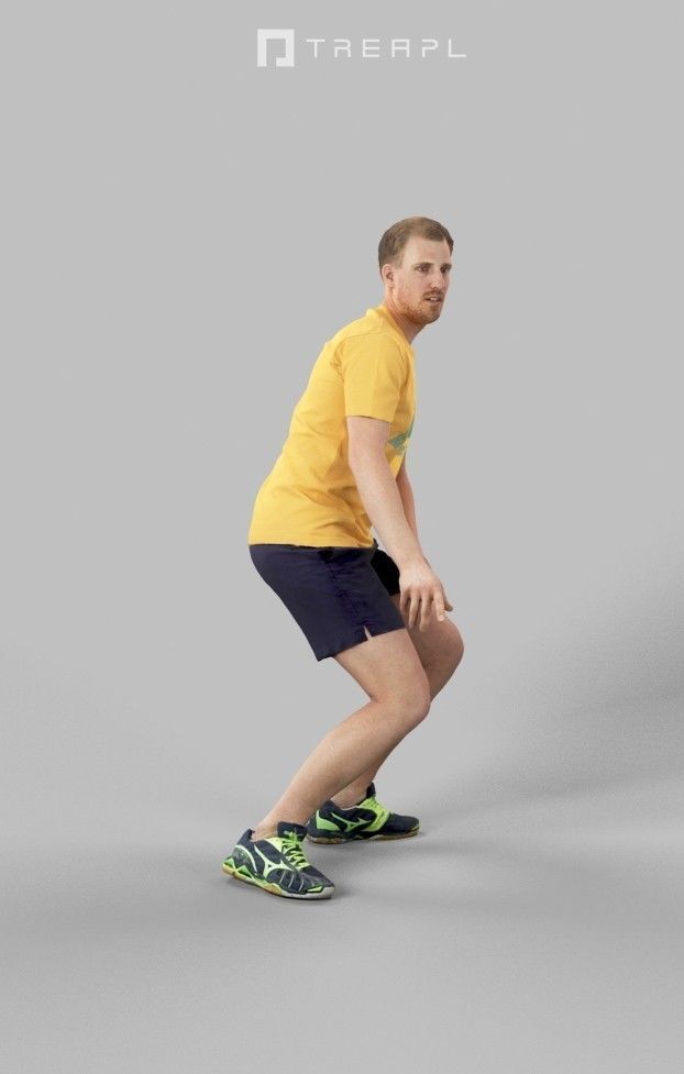 4x MAN PLAYING FOOTBALL SOCCER SCANNED 3D Model Collection_23