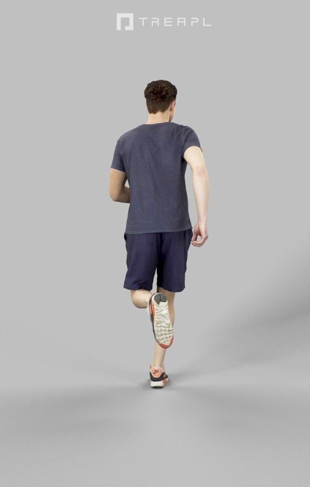 4x MAN PLAYING FOOTBALL SOCCER SCANNED 3D Model Collection_4