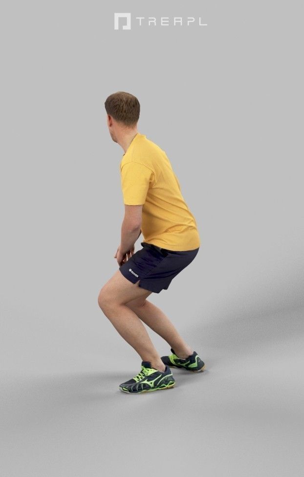 4x MAN PLAYING FOOTBALL SOCCER SCANNED 3D Model Collection_22