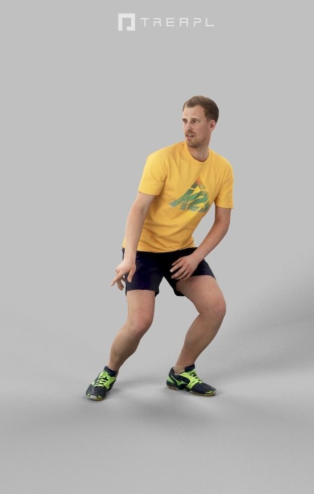 4x MAN PLAYING FOOTBALL SOCCER SCANNED 3D Model Collection_20