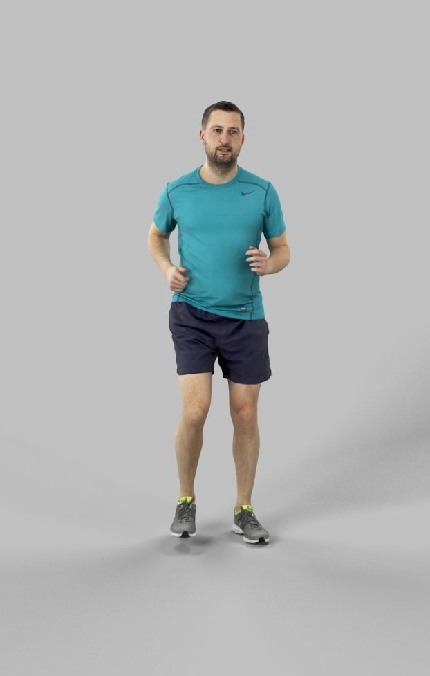 4x MAN PLAYING FOOTBALL SOCCER SCANNED 3D Model Collection_18