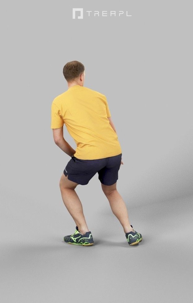 4x MAN PLAYING FOOTBALL SOCCER SCANNED 3D Model Collection_21