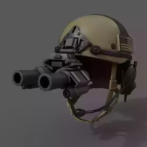 Helmet military Scifi low poly 