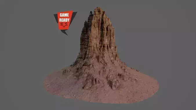 CANYON HILL 2 Game Ready Low-poly 3D model