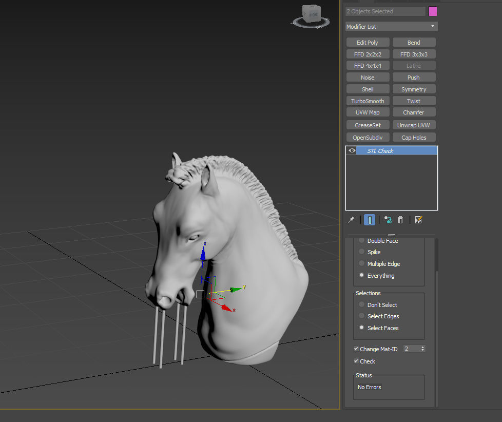 horse head decorative piece 3d print ready 3D print model_2