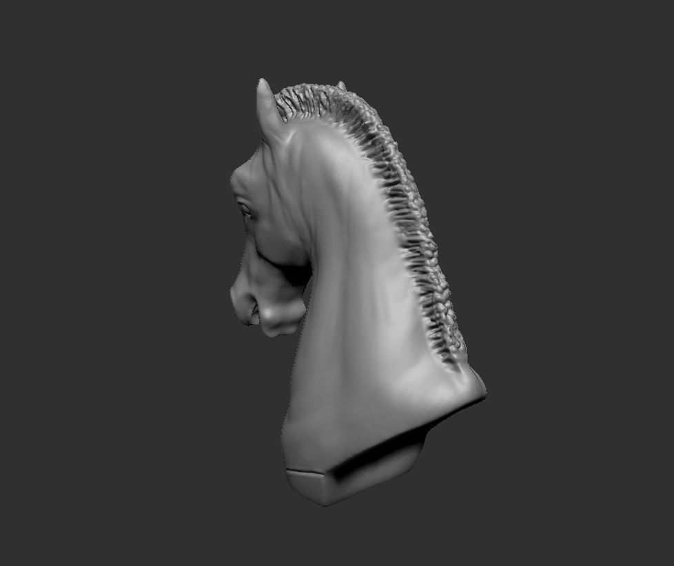 horse head decorative piece 3d print ready 3D print model_3
