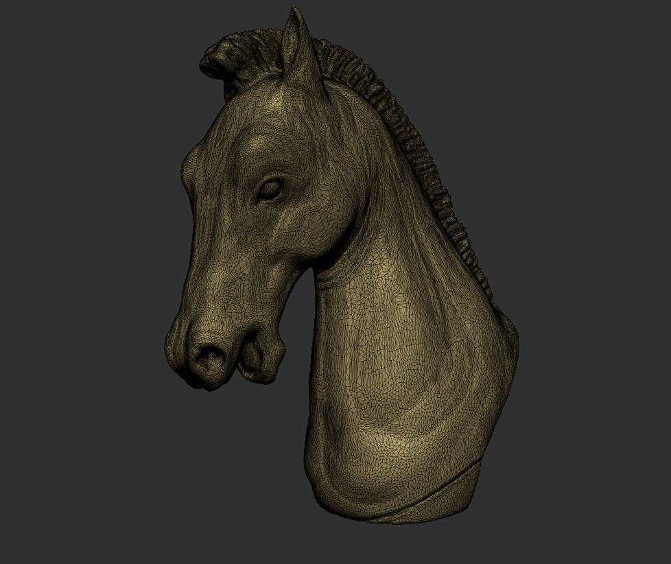 horse head decorative piece 3d print ready 3D print model_5