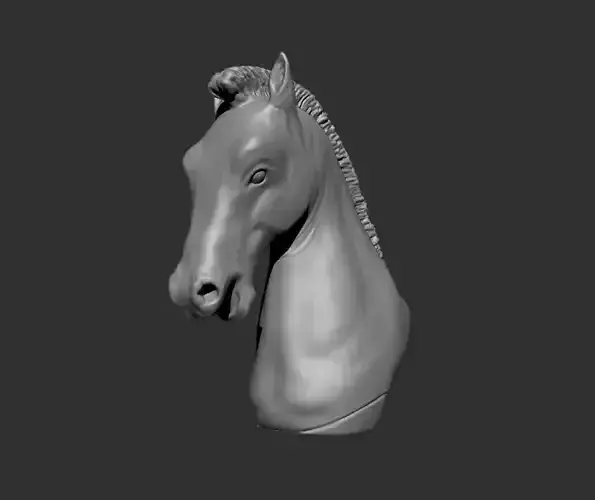 horse head decorative piece 3d print ready