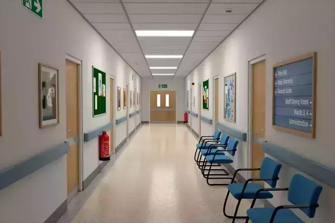 Hospital Hall 3D model