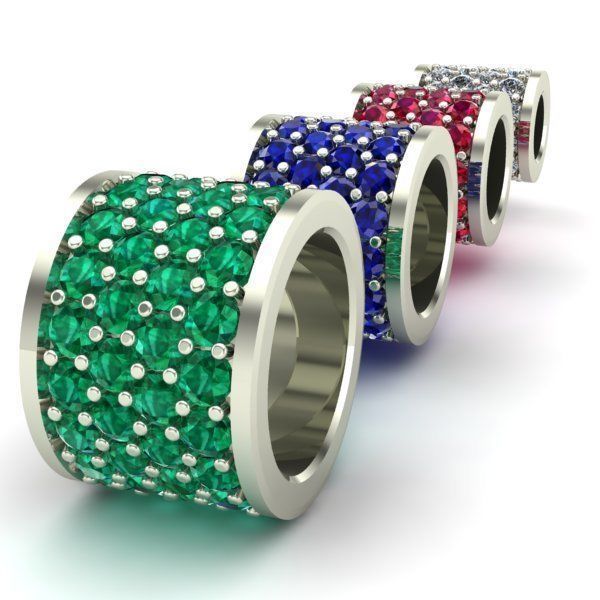 CHARMS swarovski rings stones 3D print model_1