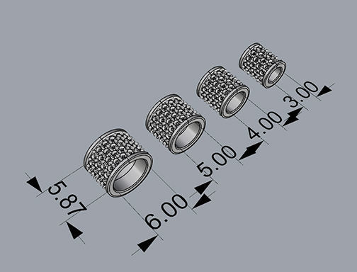 CHARMS swarovski rings stones 3D print model_4