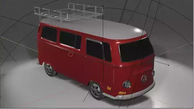 VolksWagen Old Vintage Van Textured