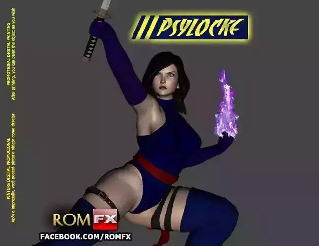 Psylocke - Marvels X-Men - Figure Printable 3D print model