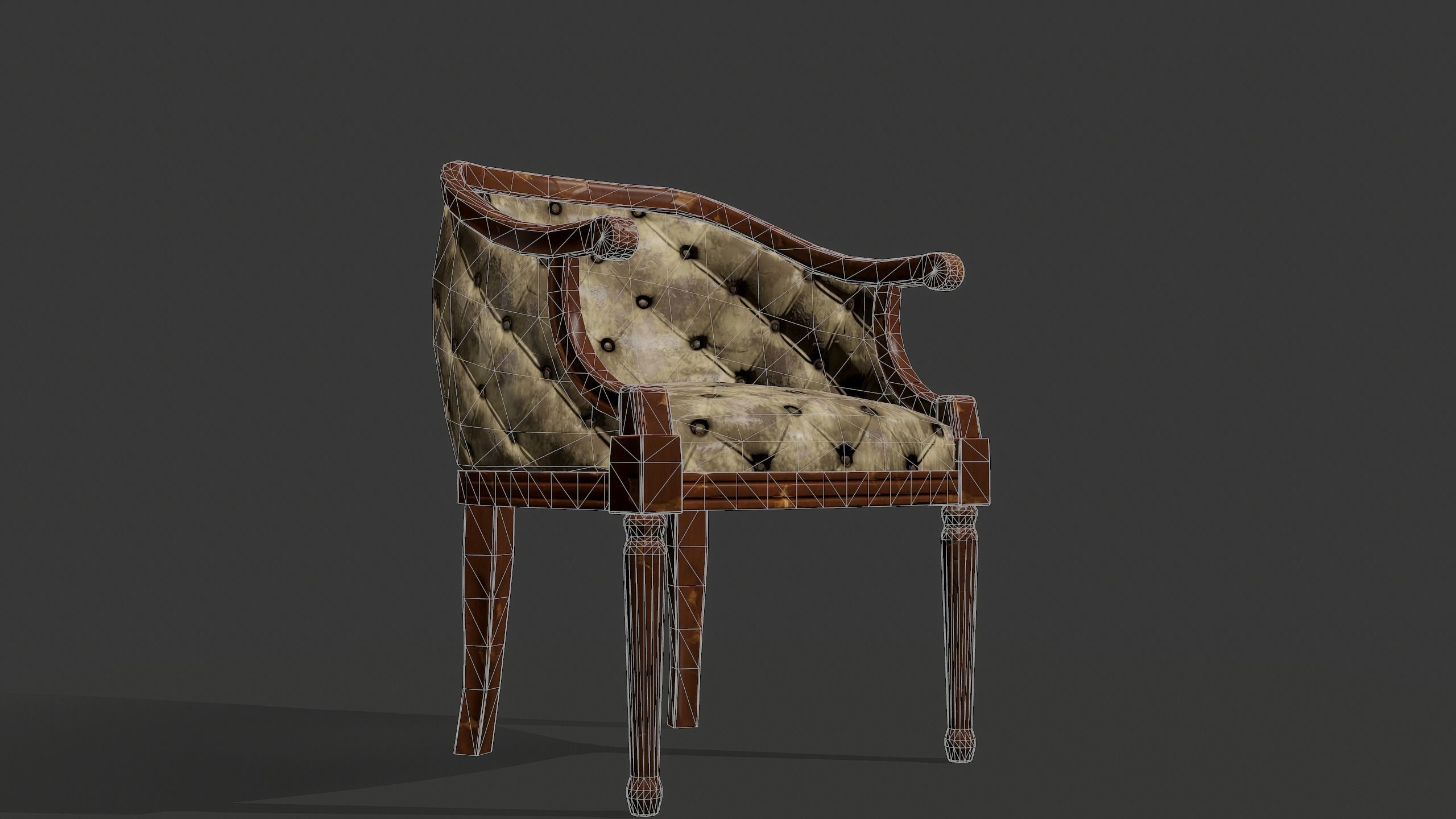 Armchairs Kit Low-poly 3D model_7