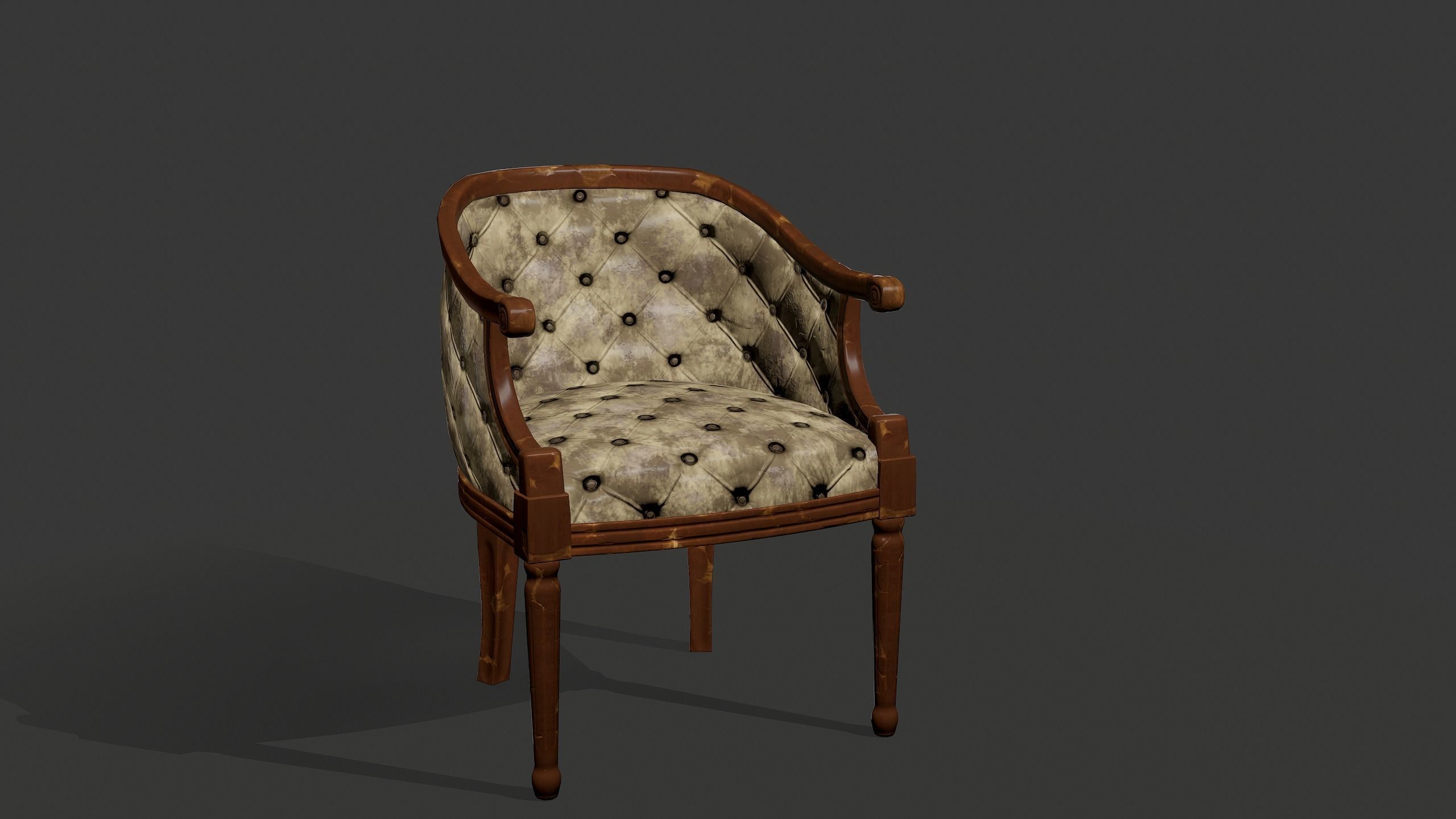 Armchairs Kit Low-poly 3D model_4