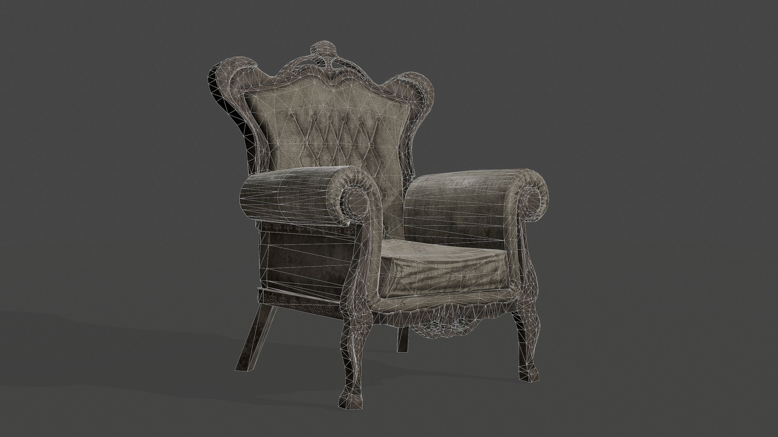 Armchairs Kit Low-poly 3D model_15